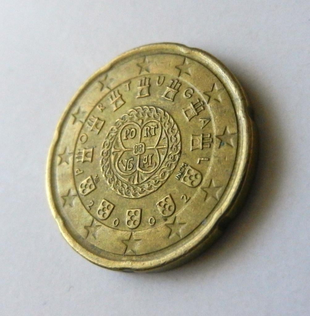 Portugal 20 eurocent 2002, Postzegels en Munten, Munten | Europa | Euromunten, Verzenden, Portugal, 20 cent, Losse munt