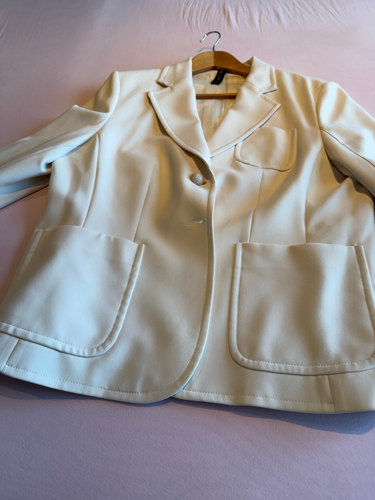 Marccain Blazer - Crèmekleurig Jasje, Beige, Maat 42/44 (L), Nieuw, Ophalen of Verzenden