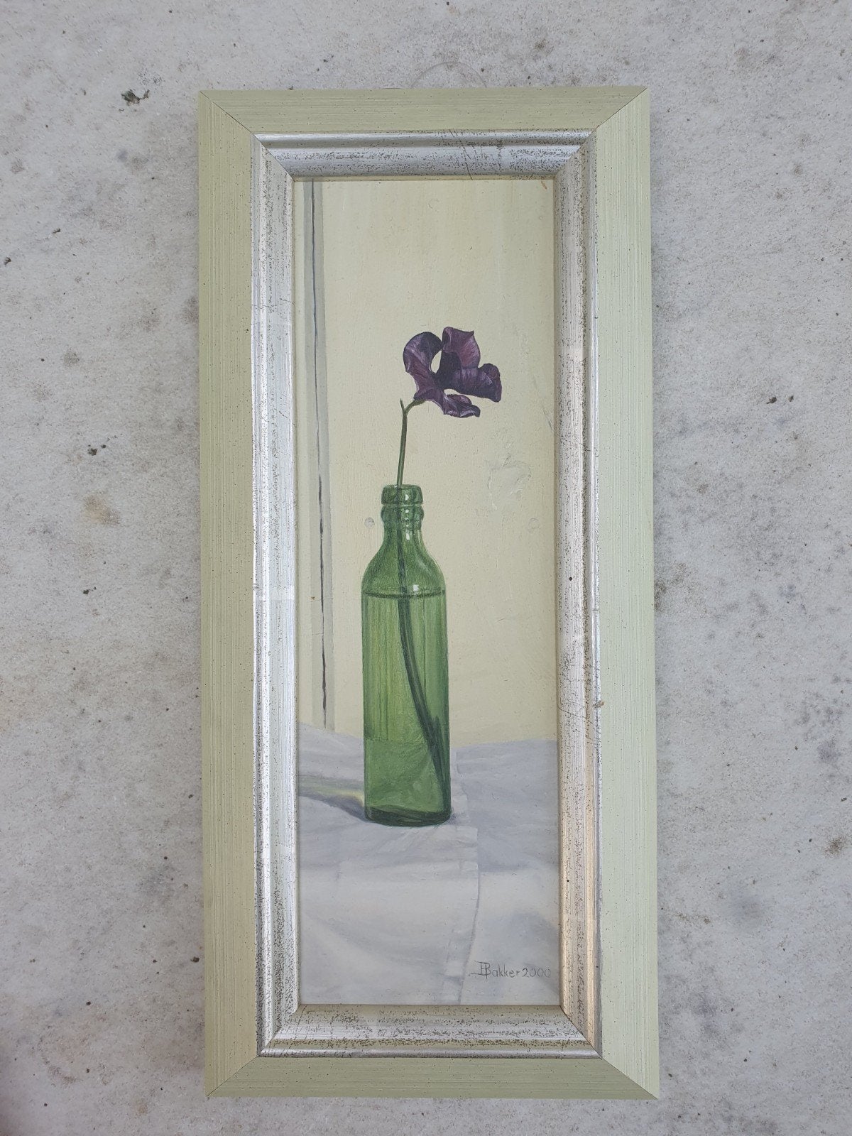 Henk Bakker, kunstschilder: 'Lathyrus', olieverf, Antiek en Kunst, Ophalen
