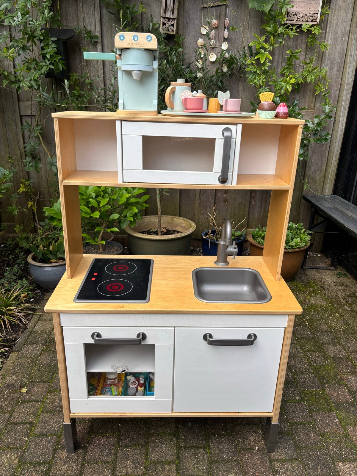 Ikea kinder speelkeuken met Little Dutch & Joeco accessoires, Ophalen, Gebruikt, Hout, Speelkeuken