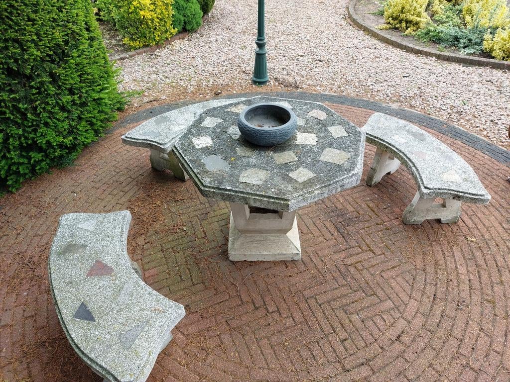 Tuinset van beton, Ophalen, Gebruikt, Overige materialen
