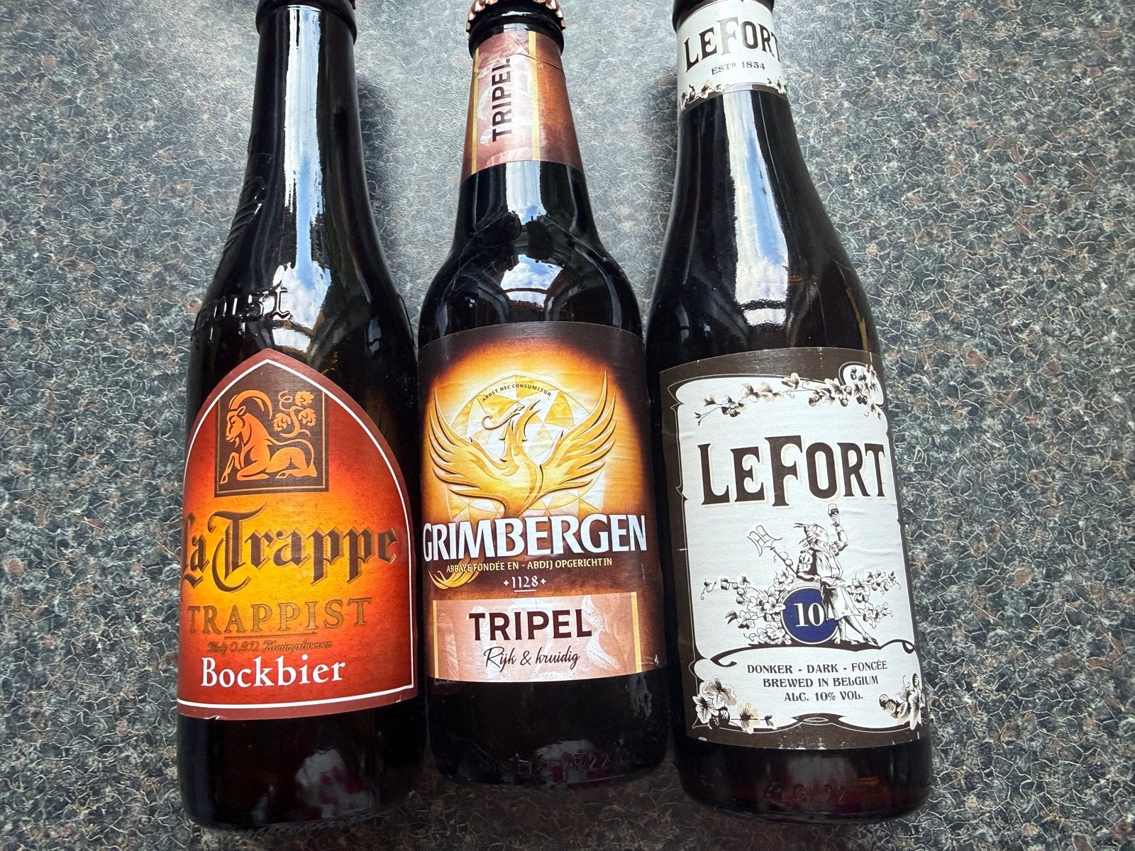 Bierflesjes: La Trappe, Grimbergen Tripel, LeFort, Ophalen of Verzenden, Nieuw, Flesje(s), La Trappe