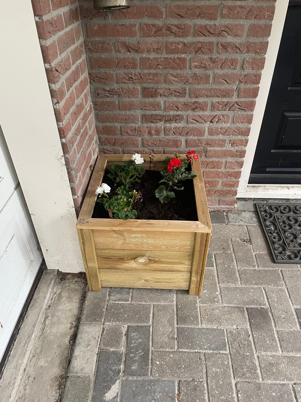 Hand gemaakte planten bak, Tuin en Terras, Ophalen of Verzenden, Nieuw, Hout