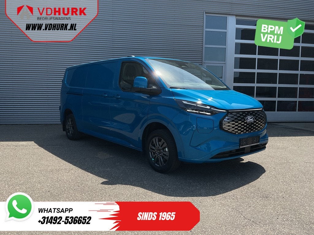 Ford E-Transit Custom 218 pk 330 km WLTP L2 Limited B&O/ Ada, Auto's, Bestelauto's, Automaat, Gebruikt, 71 kWh, Lichtsensor