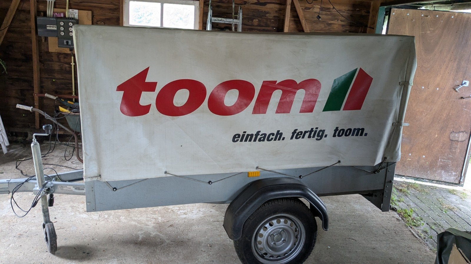 Stema aanhanger met huif, 202x112cm, incl. disselslot, Ophalen