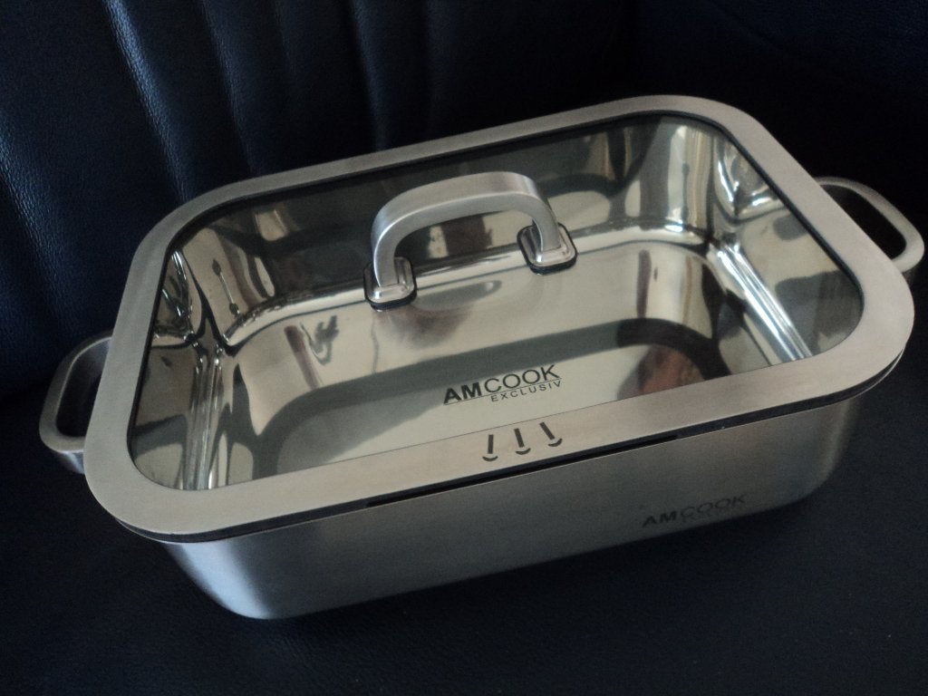 NIEUW Grote AMCook Exclusiv  Braadpan /Braadslede met Deksel, Huis en Inrichting, Keuken | Potten en Pannen, Verzenden, Nieuw