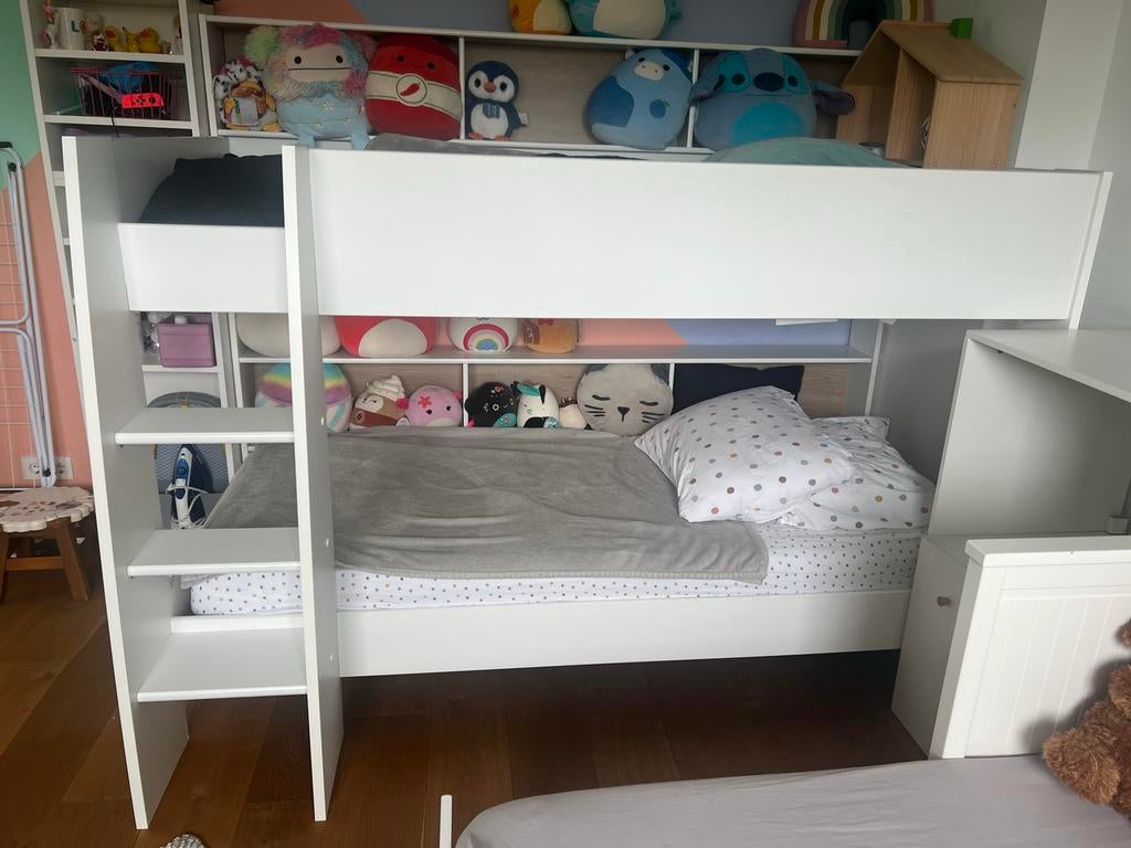 Stapelbed voor kinderen, Huis en Inrichting, Slaapkamer | Stapelbedden en Hoogslapers, Gebruikt, 90 cm, 160 tot 180 cm, Tweepersoons