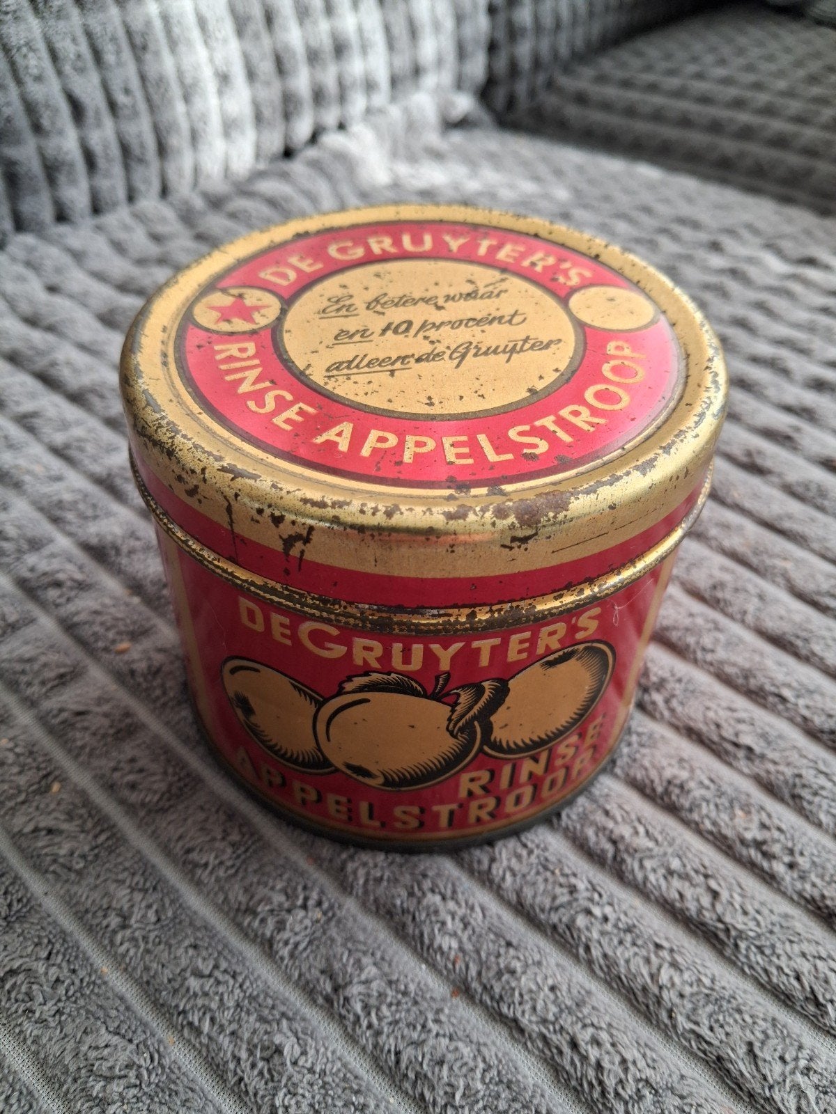 Vintage De Gruyter's Rinse Appelstroop Blik (450 gram), Ophalen of Verzenden