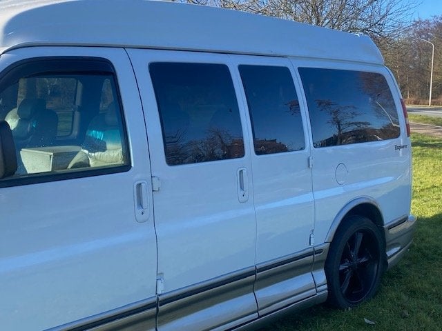 GMC Savana Explorer High Top LPG Camper kenteken, Auto's, Achterwielaandrijving, 8 cilinders, Verwarmde buitenspiegels, Savana