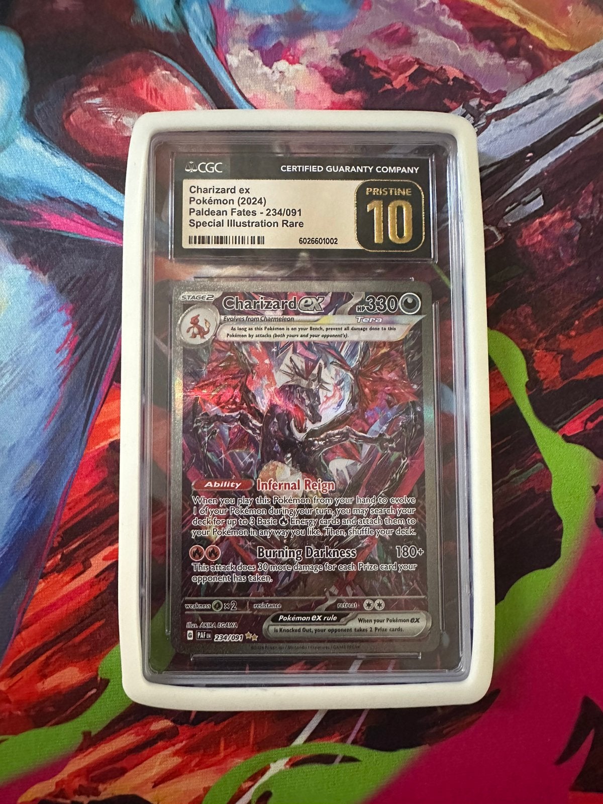 Charizard ex 234/091 CGC Pristine 10 (POP 166), Ophalen of Verzenden, Zo goed als nieuw