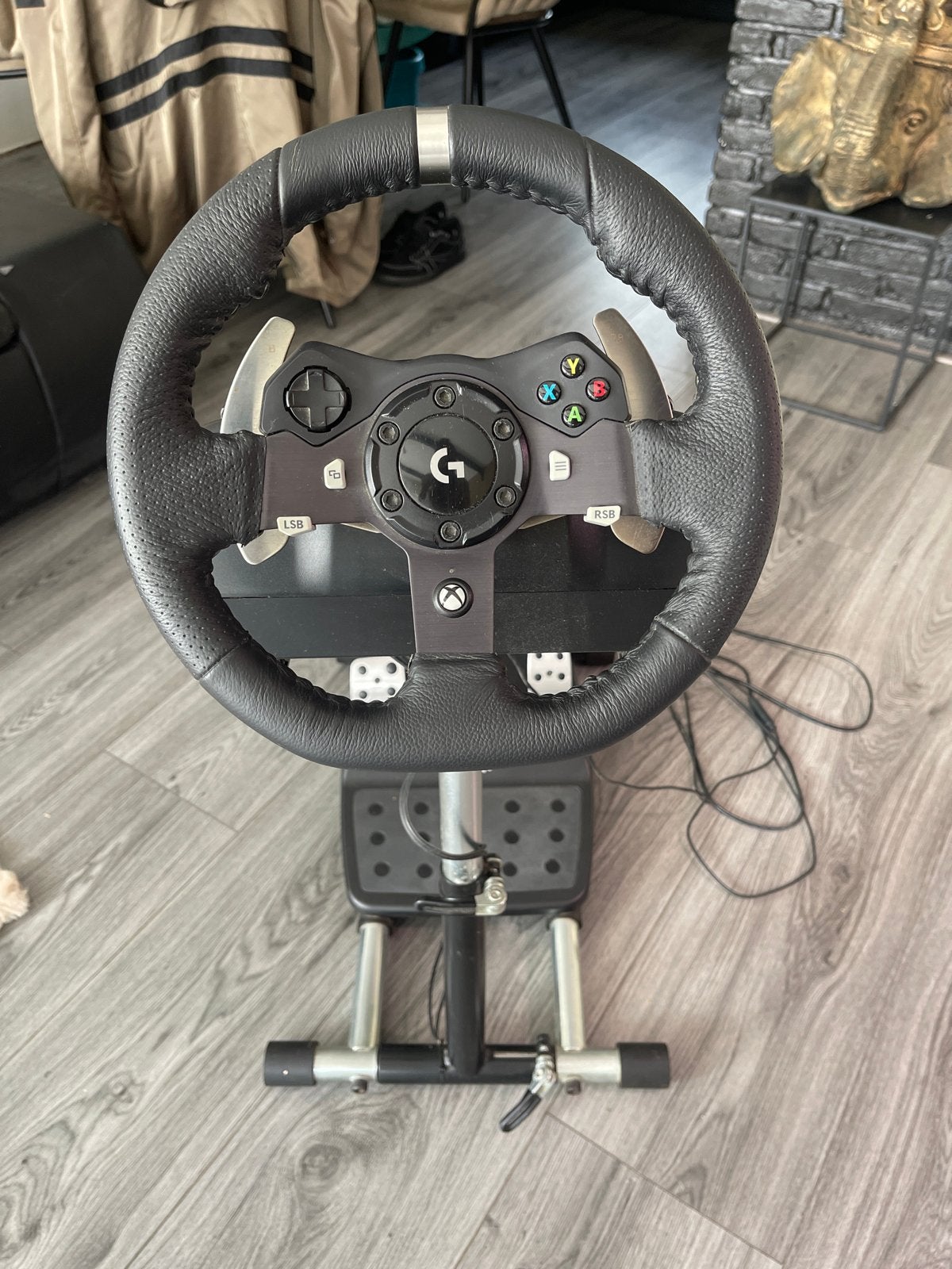 Logitech G920 racestuur met pedalen en Wheel Stand Pro, Ophalen, Racestuur, Xbox, Force feedback
