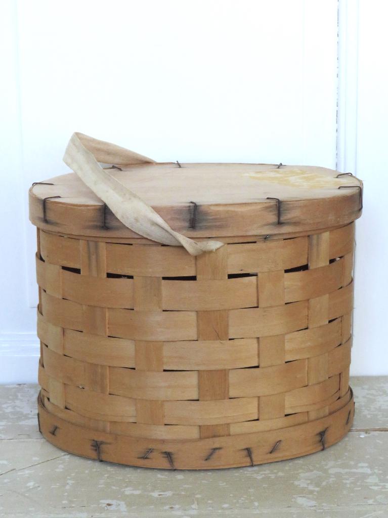 Franse vintage spanen opbergdoos, Antiek en Kunst, Ophalen of Verzenden
