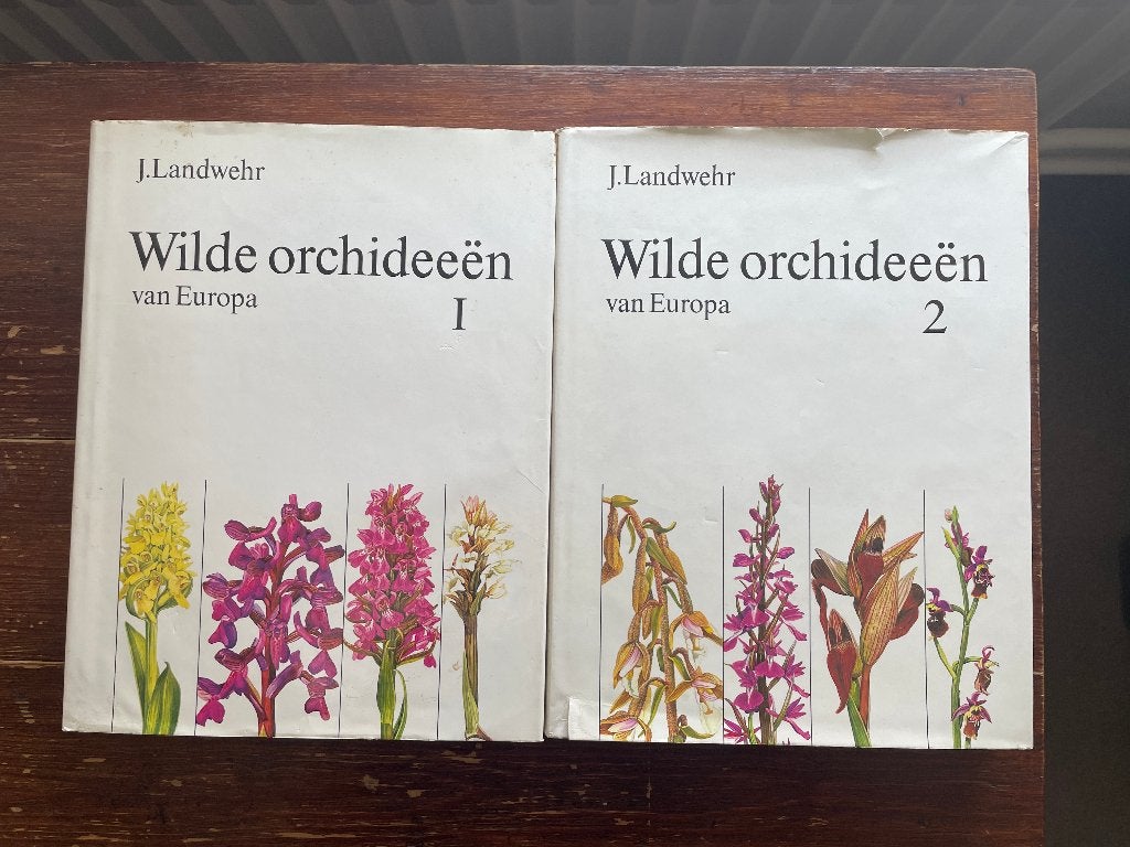 J. Landwehr Wilde orchideeën van Europa Deel 1 en 2 1977, Gelezen, Bloemen, Planten en Bomen, Ophalen of Verzenden, J. Landwehr