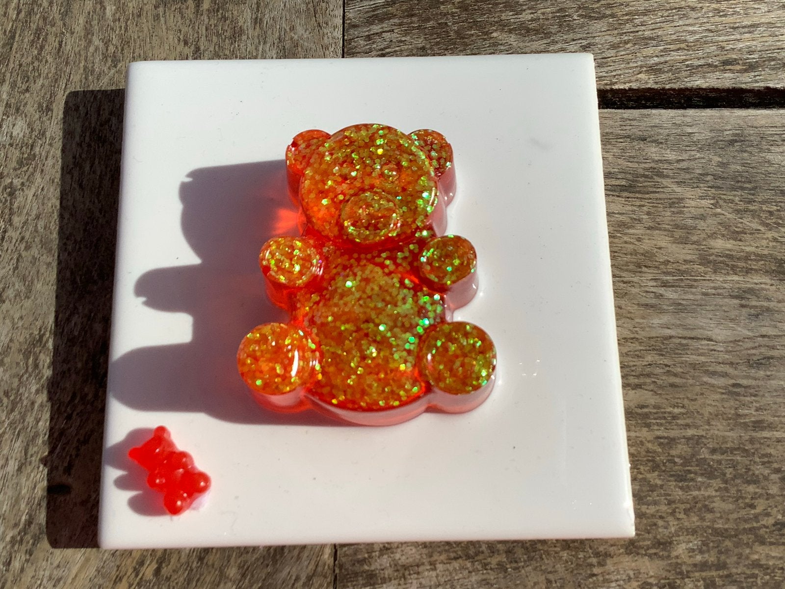 Handgemaakte Gummy Bear Kunst op hout, Overige stijlen, Nieuw, Kunststof, Ophalen of Verzenden