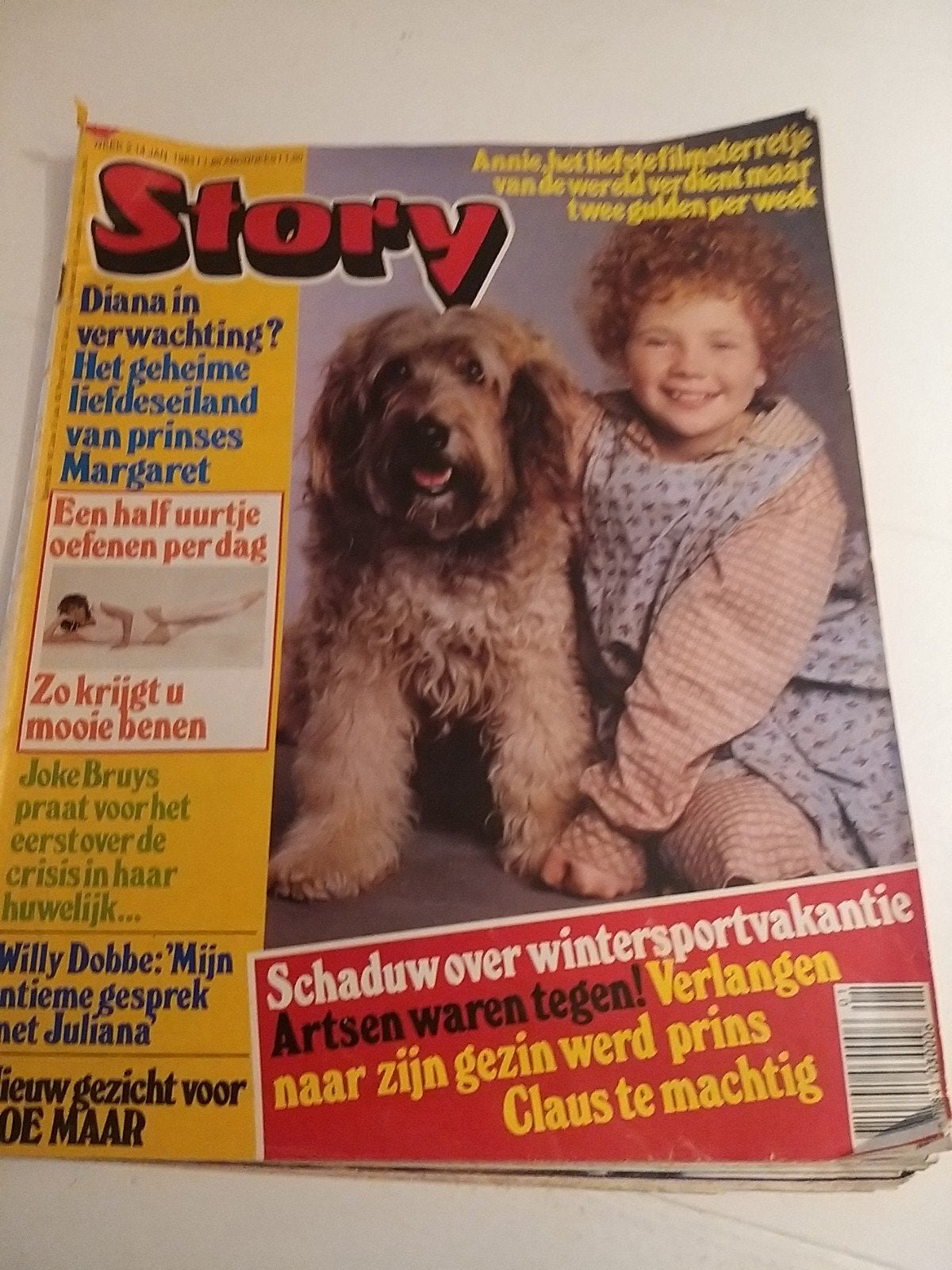 Story 14 januari 1983 Annie filmsterretje van de wereld, Dia, Verzamelen, Ophalen of Verzenden, 1980 tot heden, Nederland, Tijdschrift