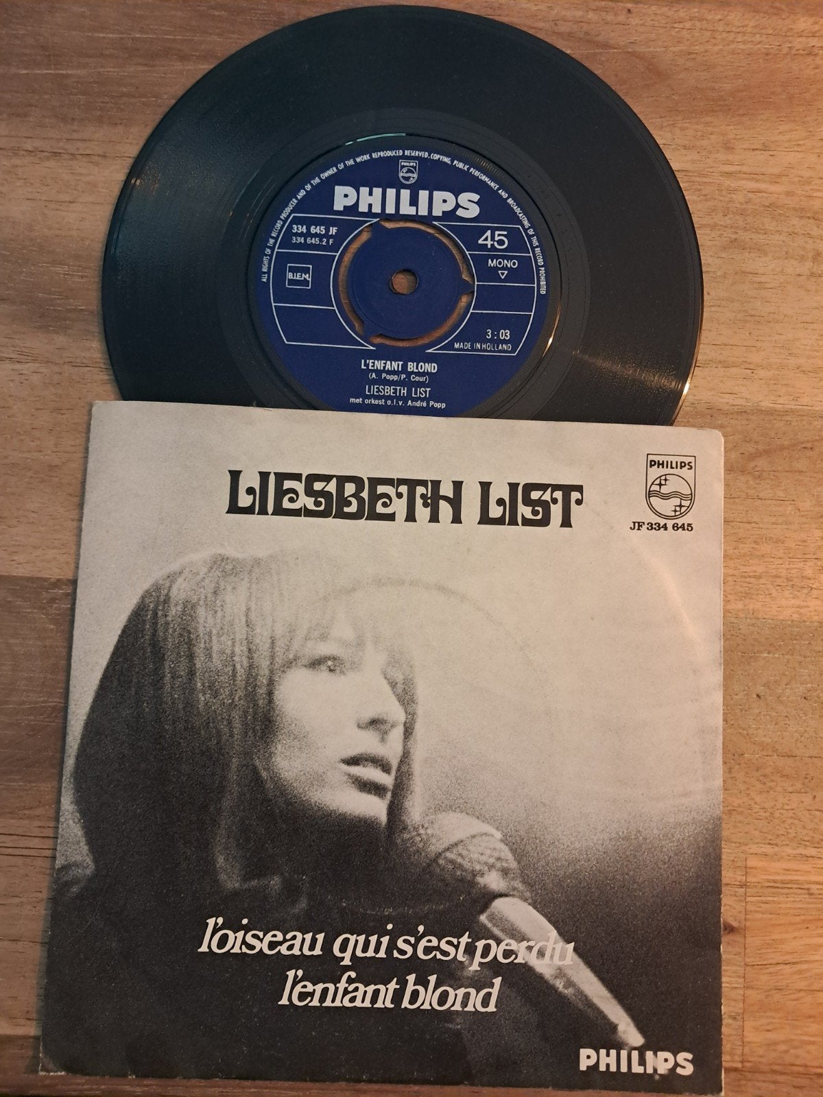 Liesbeth List - L'oiseau qui s'est perdu / L'enfant blond, Cd's en Dvd's, Vinyl Singles, Gebruikt, 7 inch, Pop, EP