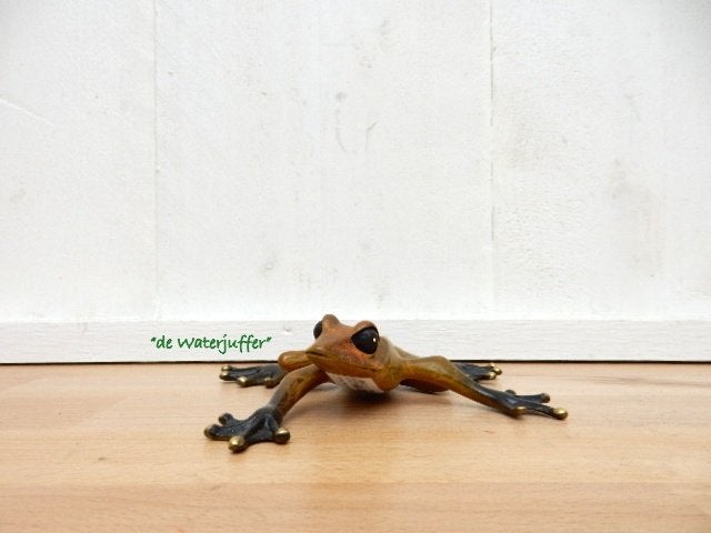 087*Bronzen kikker(Boven €75 geen verzendkosten), Ophalen of Verzenden, Nieuw, Overige materialen, Dierenbeeld
