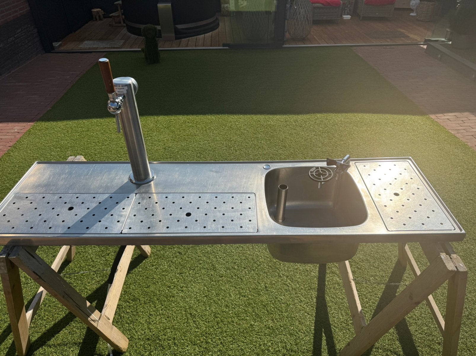 Lekblad met spoelbak,biertap, thuistap, mancave, bar, Ophalen, Zo goed als nieuw, Overige