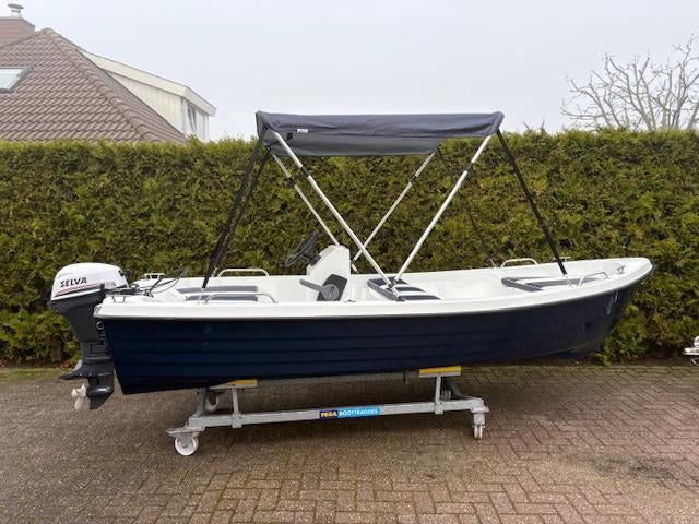 ZEER NETTE Avila 411 met Selva 9.9 PK 4 Takt (bj 2020), Watersport en Boten, Vis- en Consoleboten, Gebruikt, Overige brandstoffen