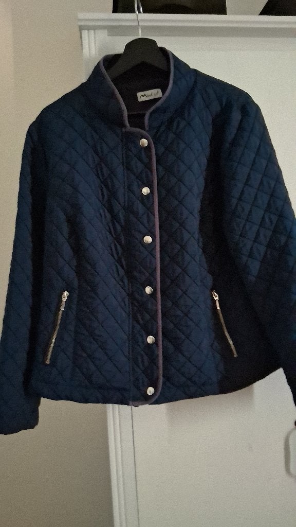 Mind. Sel Stijlvol gewatteerd jasje - Donkerblauw, Maat 42/44 (L), MIND.SET, Zo goed als nieuw, Jasje
