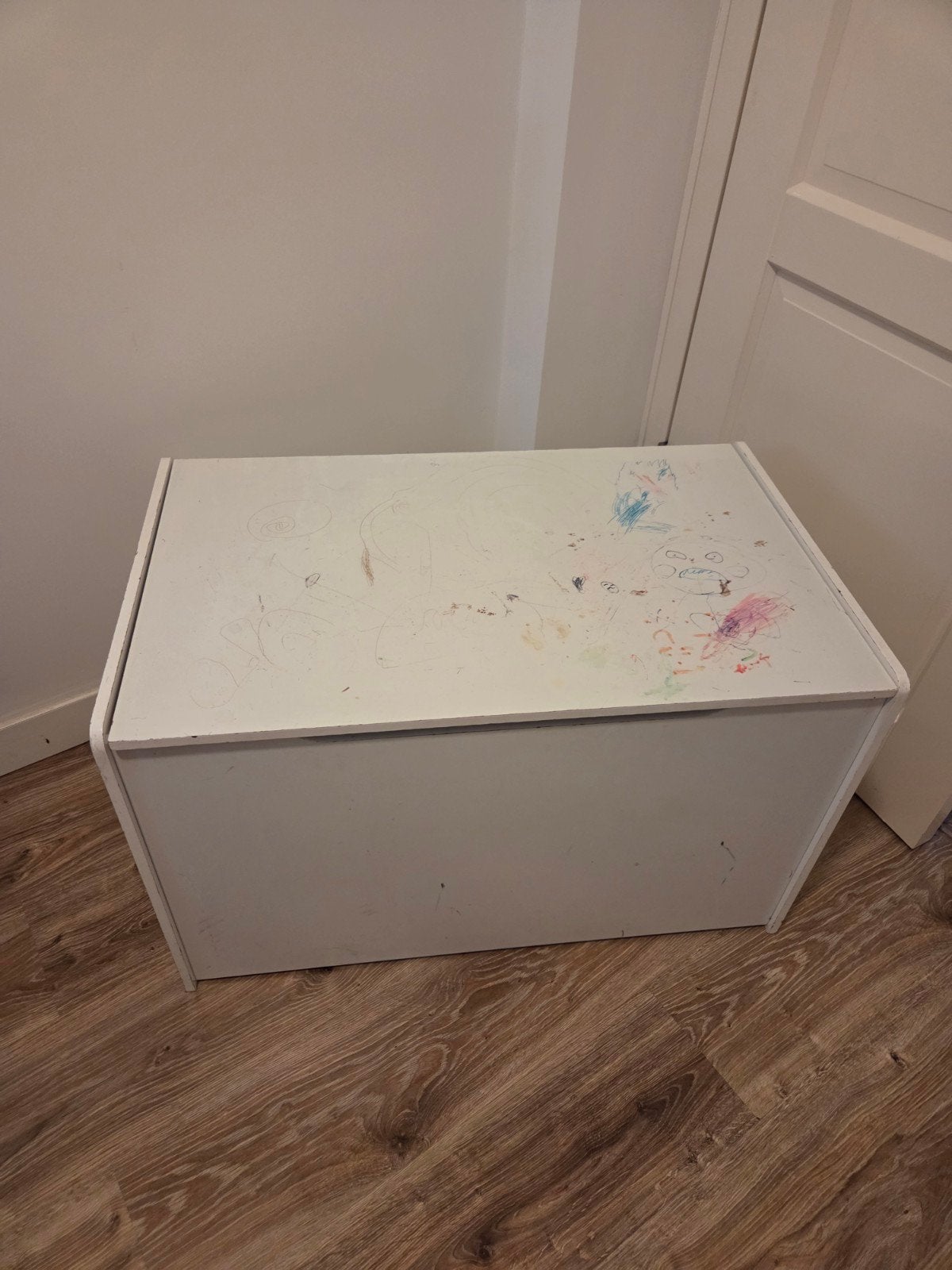 Witte kist met deksel - Opbergkist, Huis en Inrichting, Ophalen, 50 – 75, Gebruikt, 50 tot 100 cm