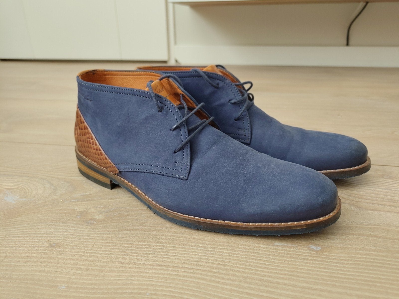 Van Lier leren veterschoenen mt.40, Bruin, Van Lier, Ophalen of Verzenden, Zo goed als nieuw