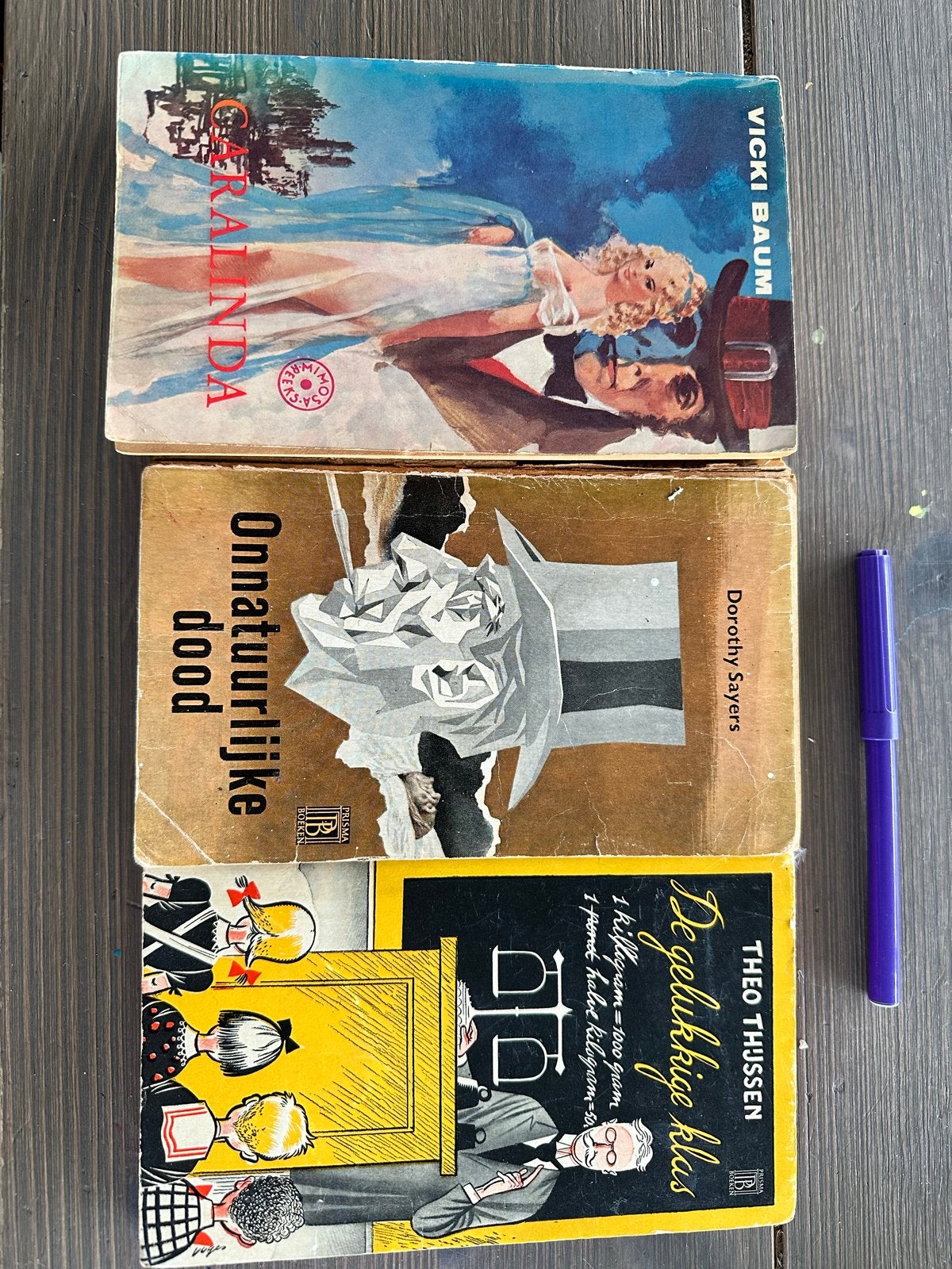 3 Vintage Boeken: Caralinda, Onnatuurlijke dood, De gelukkig, Boeken, Ophalen of Verzenden, Gelezen, Nederland