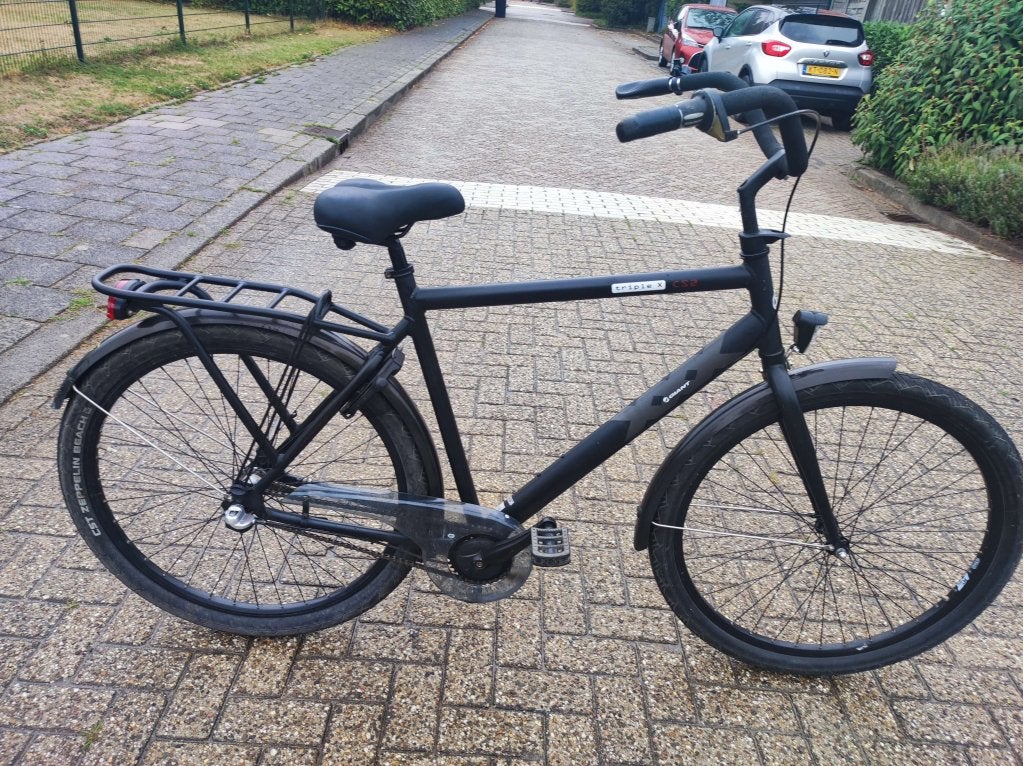 Giant heren fiets met 3 speed en terugtraprem, Terugtraprem, Gebruikt, Niet ingevuld, Giant