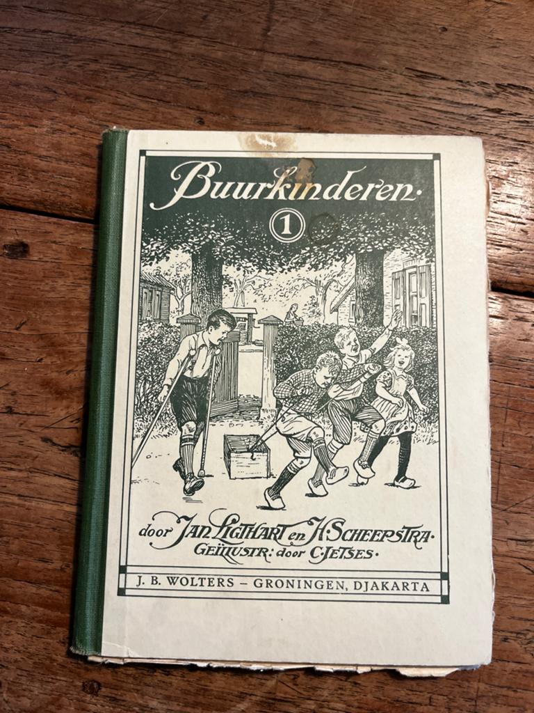 Buurkinderen nostalgische schoolboekjes, Ophalen of Verzenden
