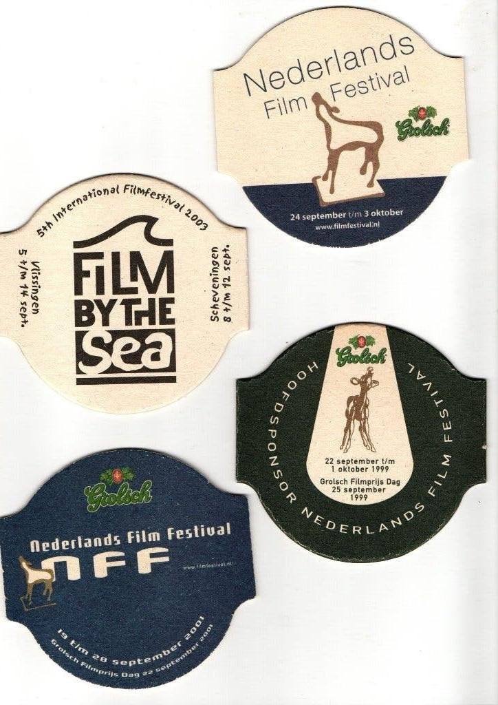 OUDE BIERVILTJES NEDERLANDS FILMFESTIVAL, Verzenden, Nieuw, Viltje(s), Overige merken