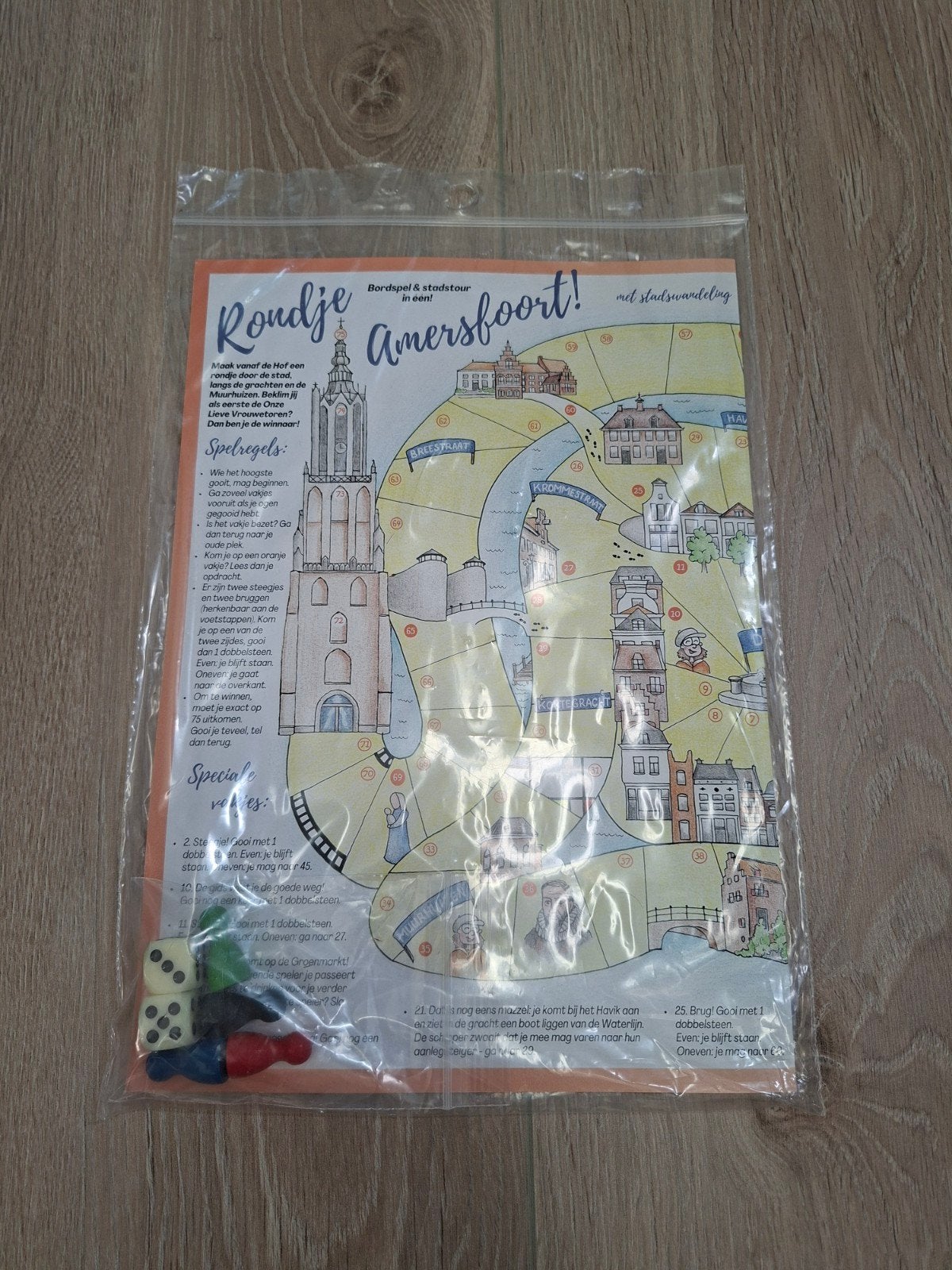 NIEUW in verpakking bordspel rondje Amersfoort, Hobby en Vrije tijd, Gezelschapsspellen | Bordspellen, Drie of vier spelers, Ophalen of Verzenden