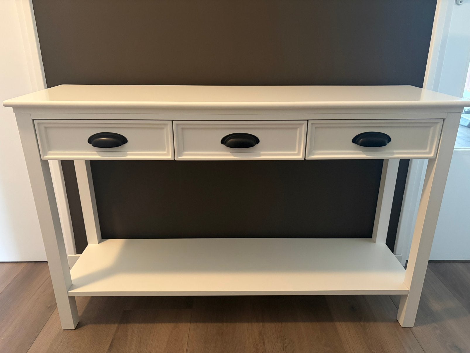 Sidetable wit met 3 lades, Huis en Inrichting, Ophalen, 100 tot 150 cm, Zo goed als nieuw, 25 tot 50 cm