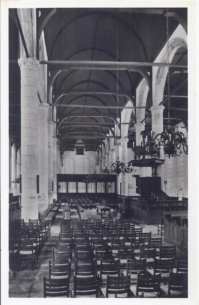 Enkhuizen westerkerk oude ongelopen ansichtkaart ( 837, Ophalen of Verzenden, 1980 tot heden, Ongelopen, Noord-Holland