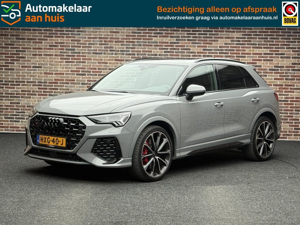 Audi RS Q3 TFSI Nardo Panorama Virtual 360 Trekhaak B&O Memo, Auto's, Audi, Bedrijf, Te koop, RSQ3, 360° camera, 4x4, ABS, Adaptive Cruise Control