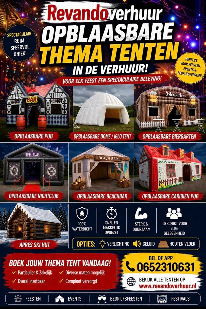 Opblaasbare tent/ opblaasbare partytent huren, Ophalen of Verzenden, Zo goed als nieuw, Verjaardag