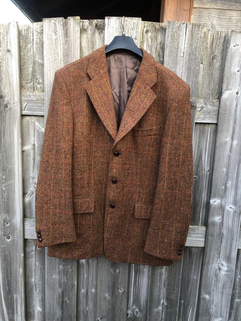 Harris Tweed Colbert Maat 54 - Bruin met elleboogstukken, Kleding | Heren, Kostuums en Colberts, Ophalen of Verzenden, Zo goed als nieuw