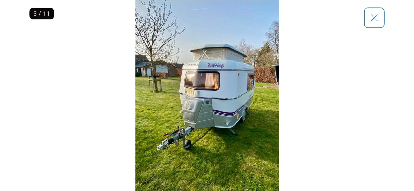 Compacte Eriba Touring Puck - Ideaal voor 2 persone, Standaardzit, Particulier, 4 tot 5 meter, 500 - 750 kg