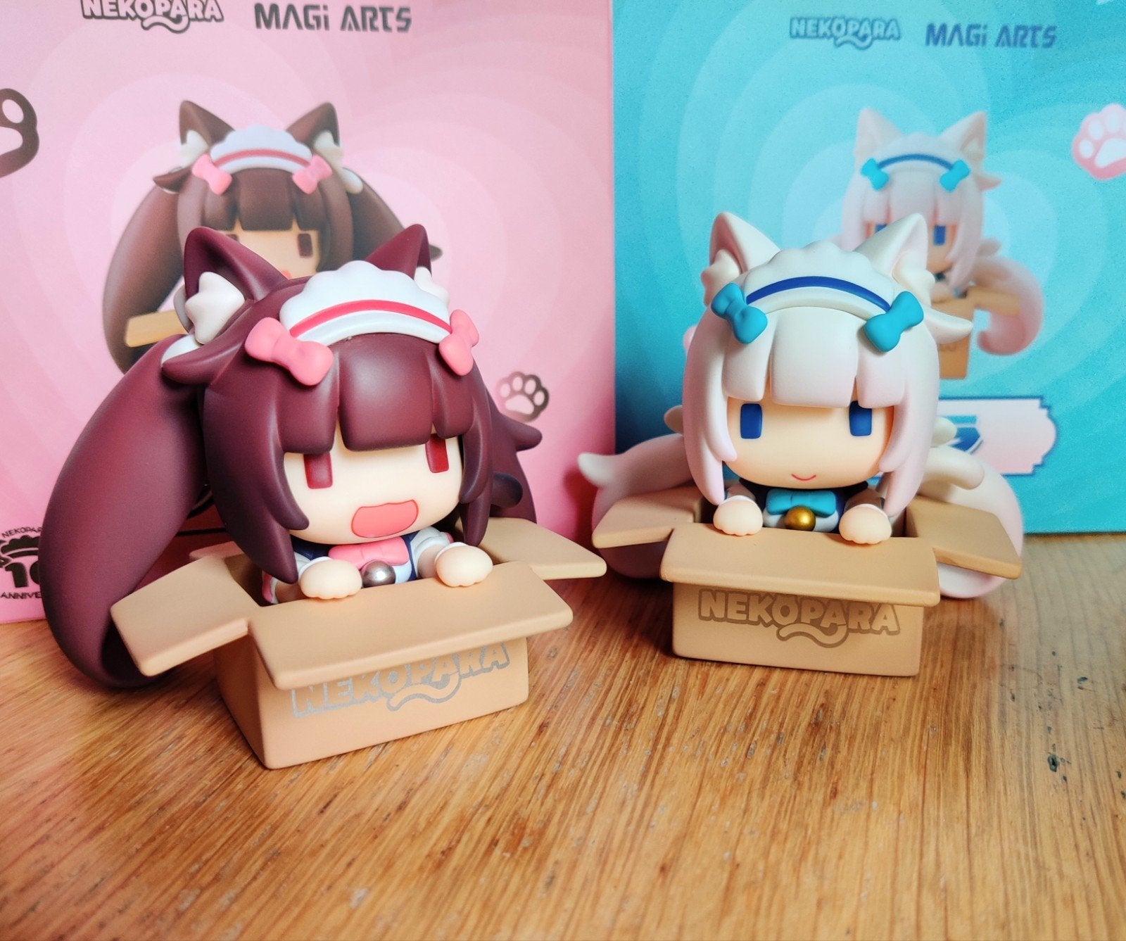 Nekopara Chocola & Vanilla mini set anime figure, Ophalen of Verzenden, Zo goed als nieuw