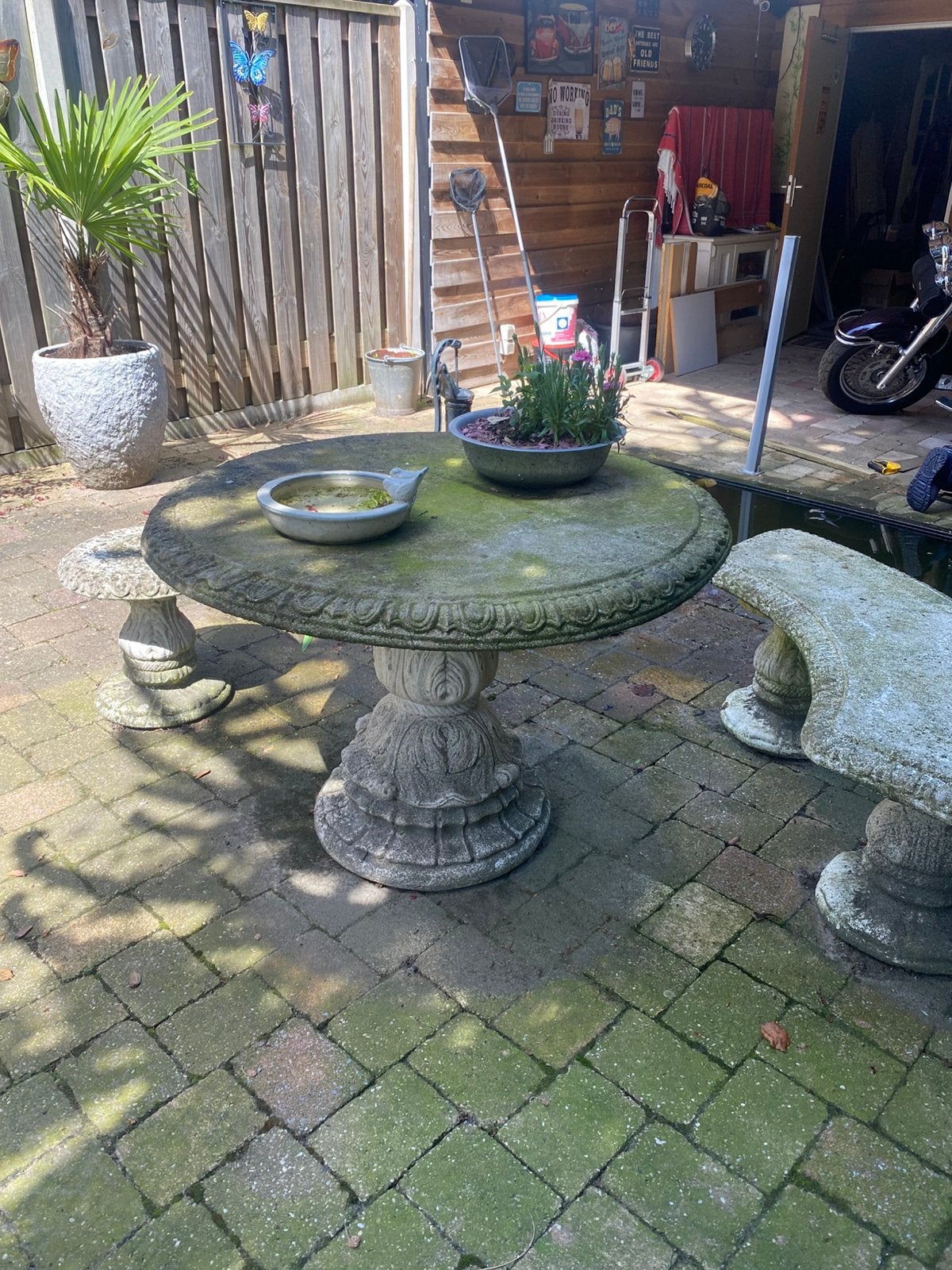 Betonnen tuinset, Ophalen, Overige materialen, 3 zitplaatsen, Tuinset