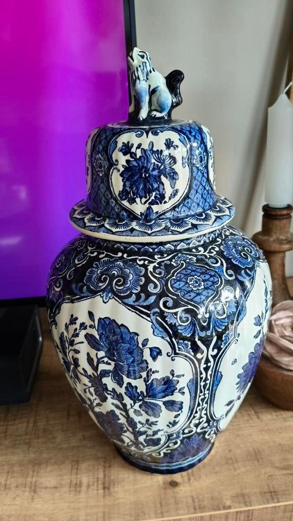 Boch Royal Sphinx Delfts Blauw Kaststel., Ophalen of Verzenden