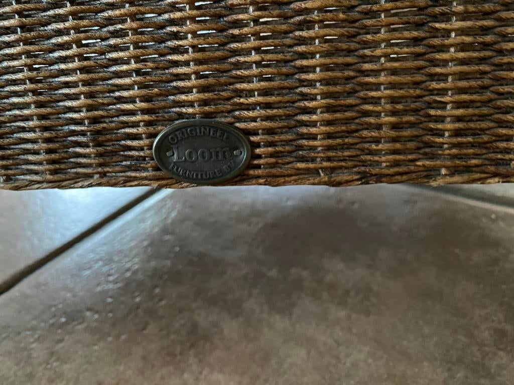 Twee Original Loom fauteuils met leren bekleding, Ophalen, Gebruikt, Twee, Bruin