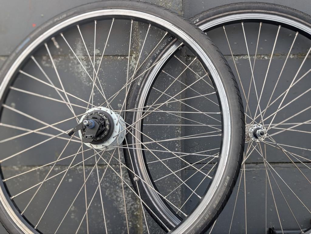 28 inch fietswielen met Shimano Inter-8 naaf, Wiel, Gebruikt, Elektrische fiets, Ophalen of Verzenden