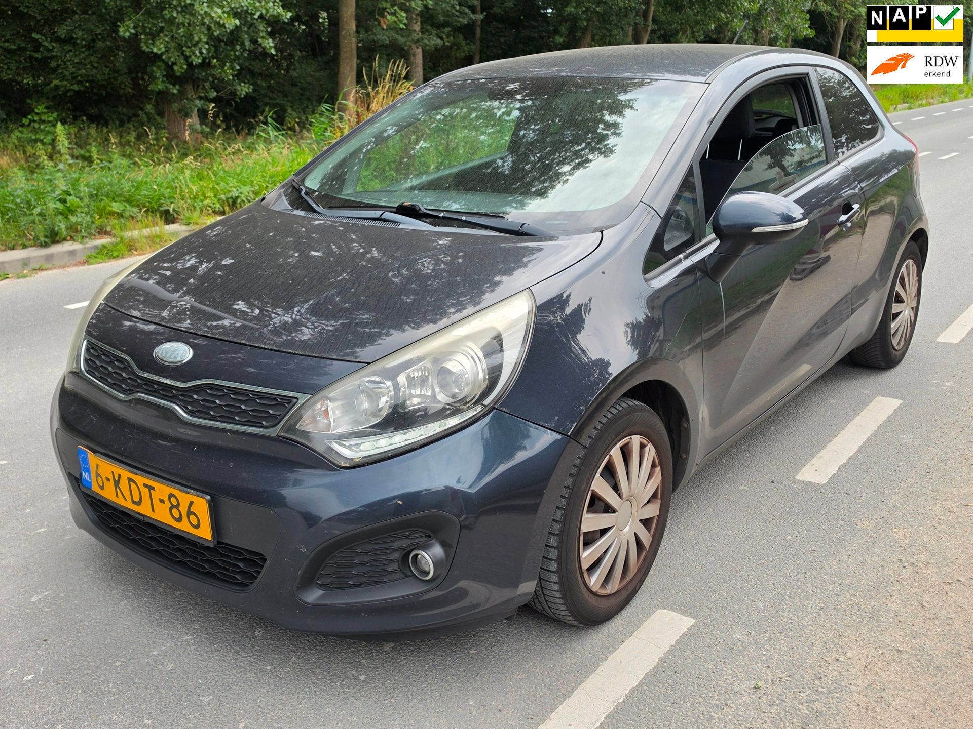 Kia Rio 1.2 CVVT Super Pack / AIRCO / NAP, Auto's, Euro 5, 4 cilinders, Blauw, Origineel Nederlands