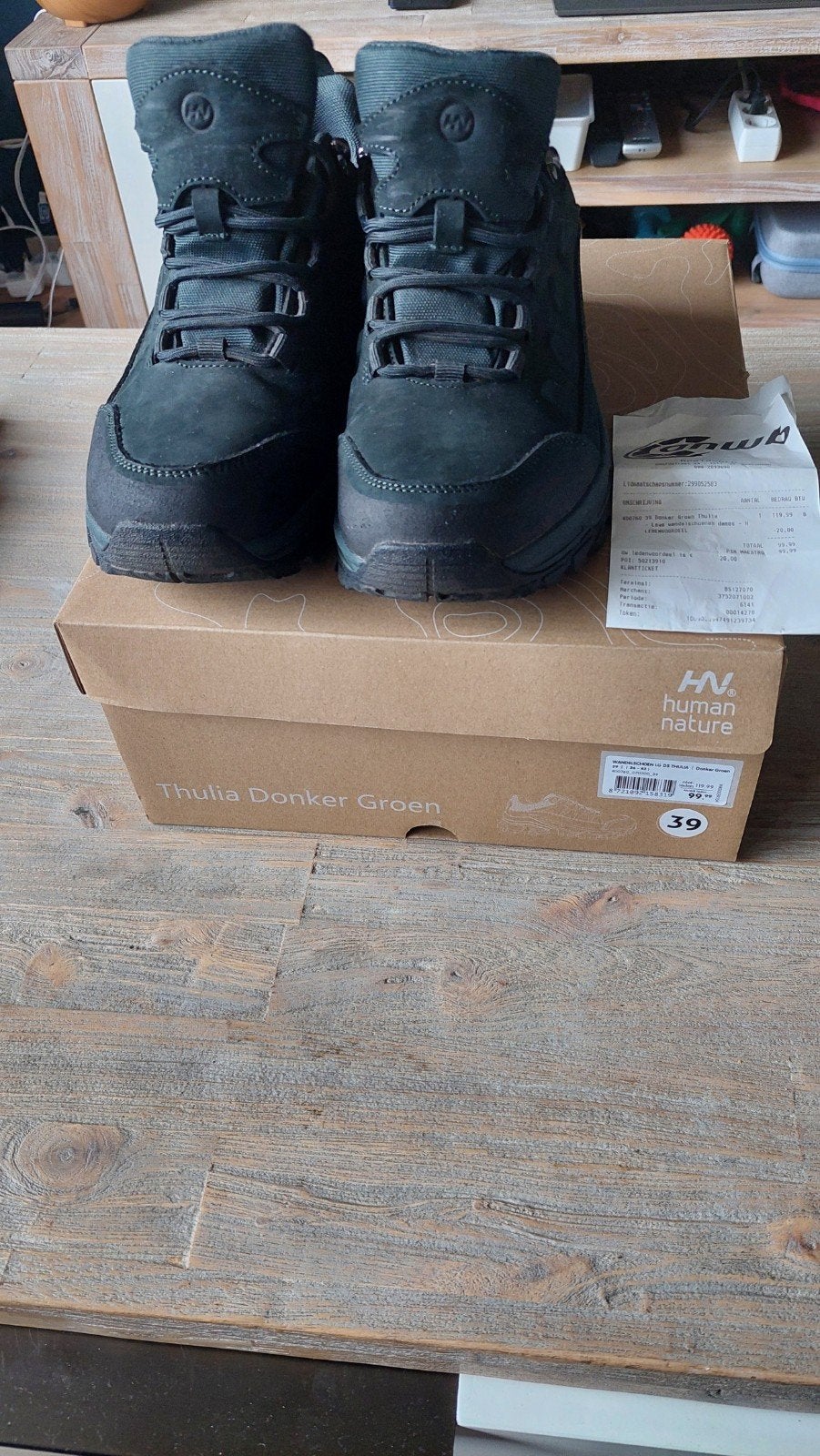 Wandelschoenen donkergroen mt 39 Anwb, Ophalen of Verzenden, Gebruikt, Schoenen