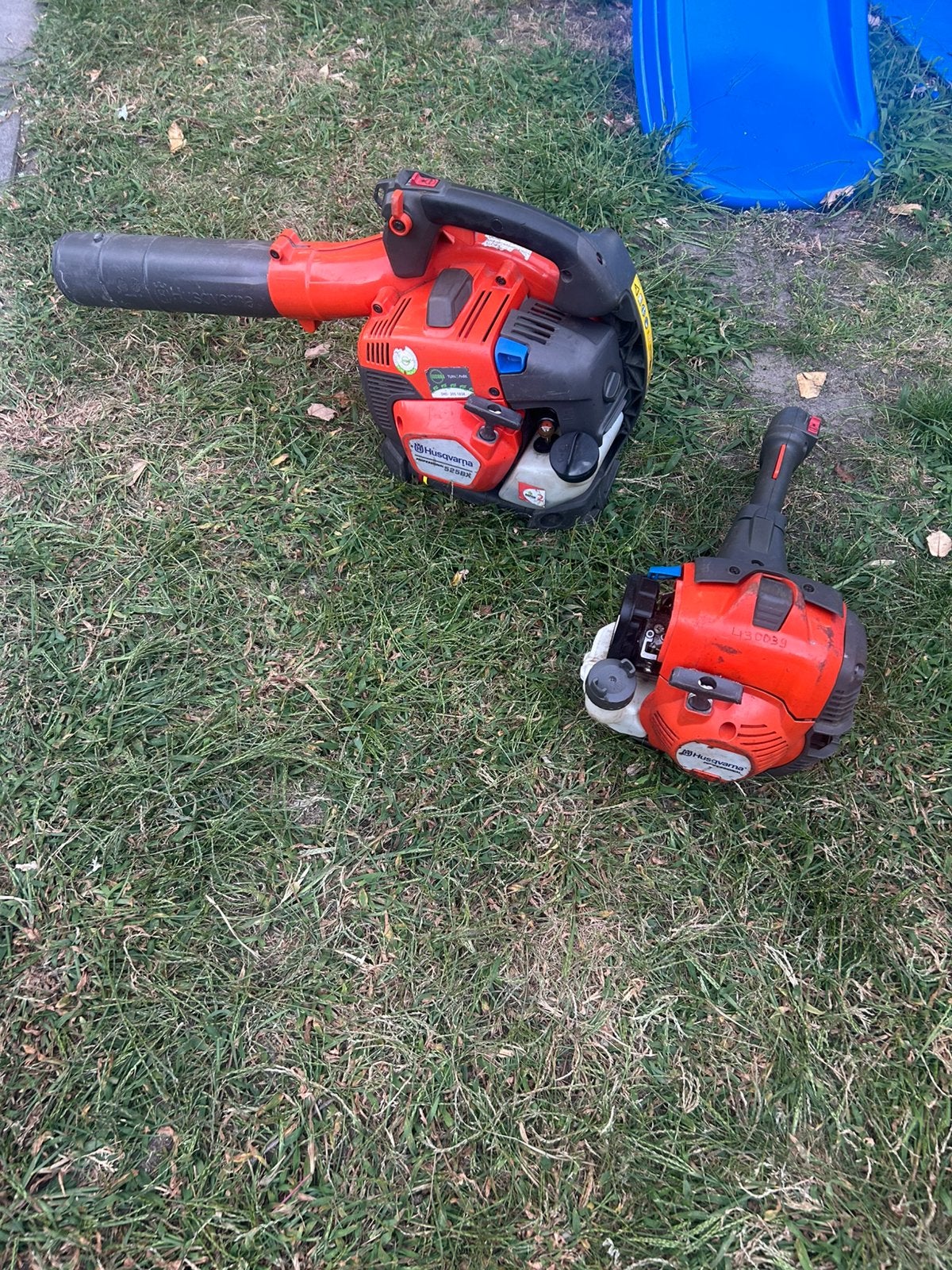 Husqvarna bladblazer en motor bosmaaier 525rjx 525BX, Ophalen of Verzenden, Zo goed als nieuw