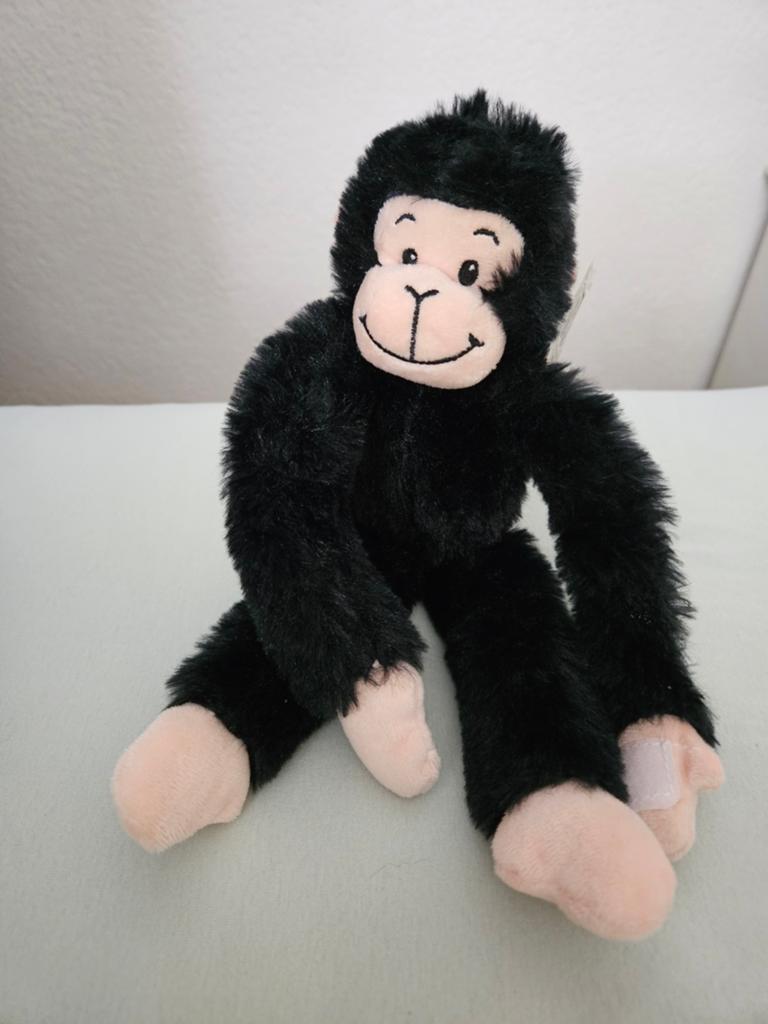 Aap knuffel - Gaia Zoo, Kinderen en Baby's, Speelgoed | Knuffels en Pluche, Overige merken, Overige karakters, Zwart, Ophalen of Verzenden