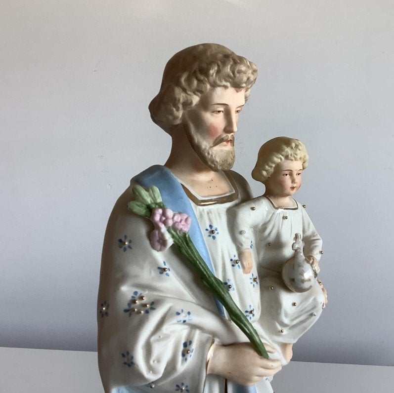 Prachtige antieke biscuit jozef met kind, Antiek en Kunst, Ophalen of Verzenden
