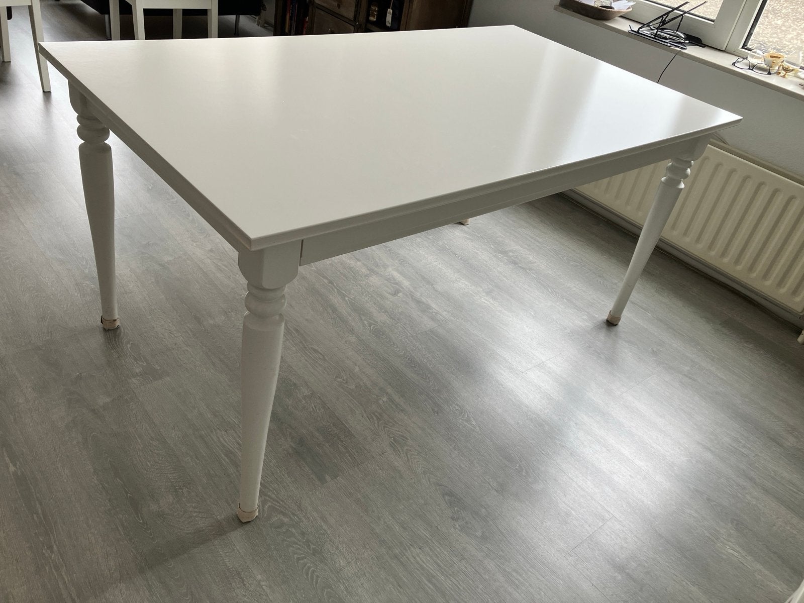 IKEA INGATORP eettafel - wit - uitschuifbaar 4/6 persoons, Ophalen, 50 tot 100 cm, Zo goed als nieuw, 150 tot 200 cm