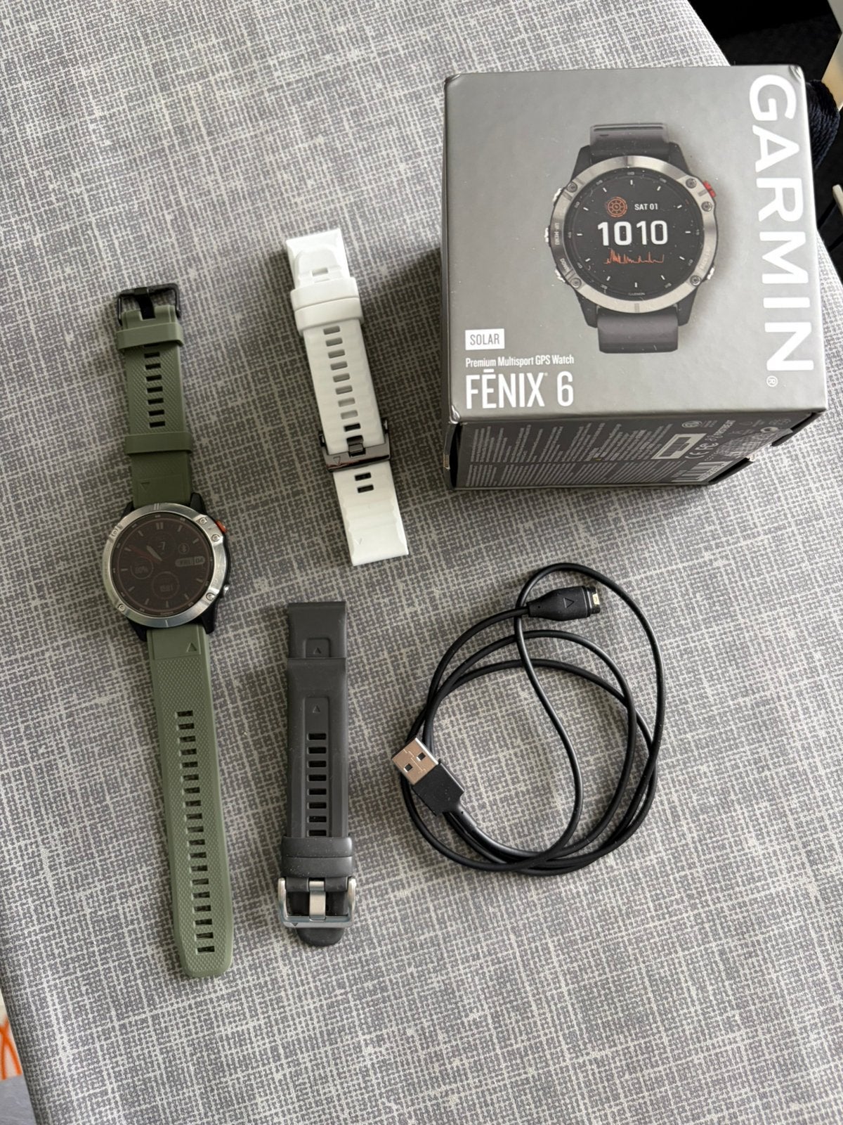 Z.g.a.n. Garmin Fenix 6 - 47mm, Ophalen of Verzenden, Zo goed als nieuw, Zilver, Android