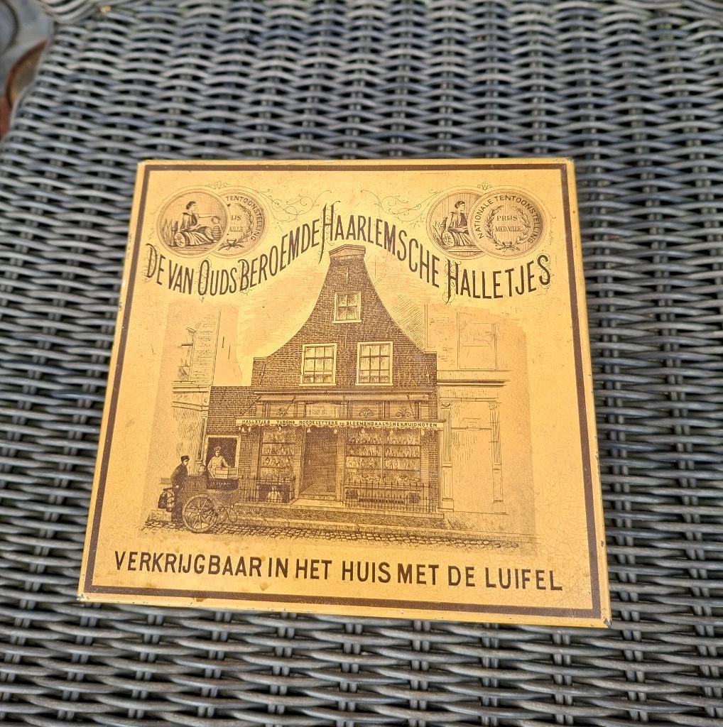 Mooi oud blik Haarlemsche Halletjes, Ophalen of Verzenden, Gebruikt, Overige